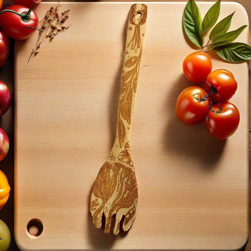 "Eat Your Greens, Witch" Engraved Eco-Friendly Utensils