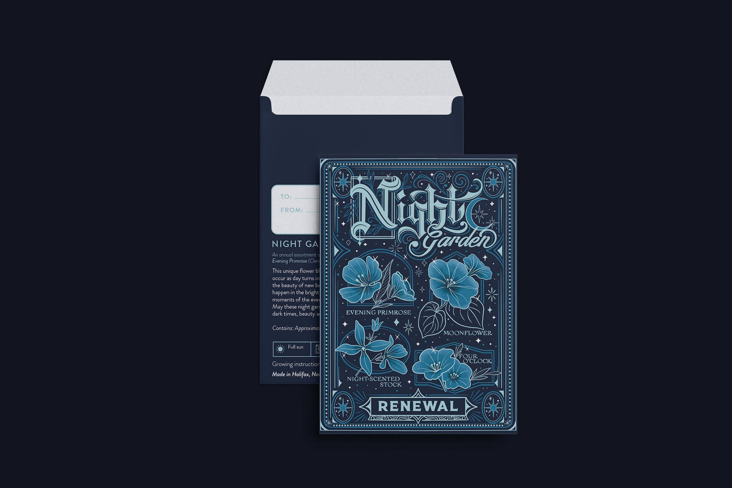 Night Garden (Renewal) - Floriography Seed Packet