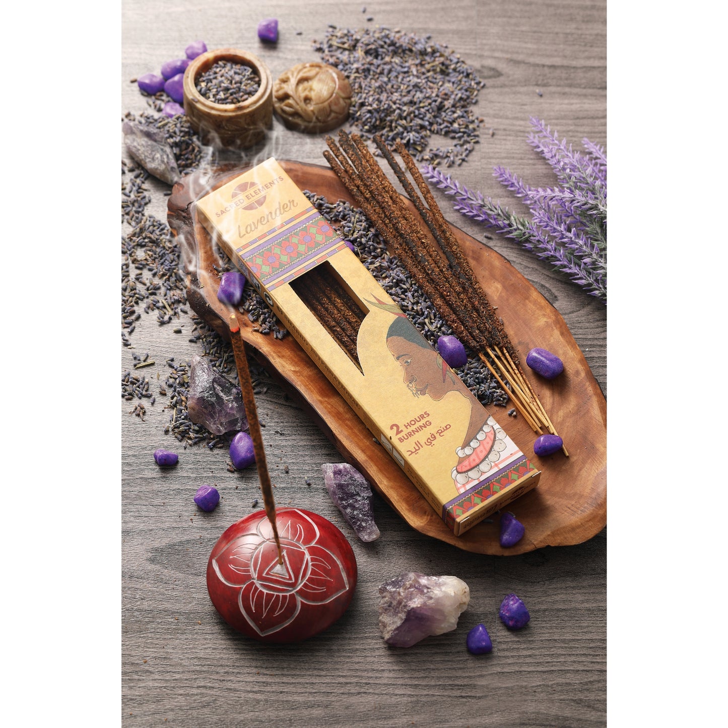 Sacred Elements Lavender Organic 8 Incense Sticks