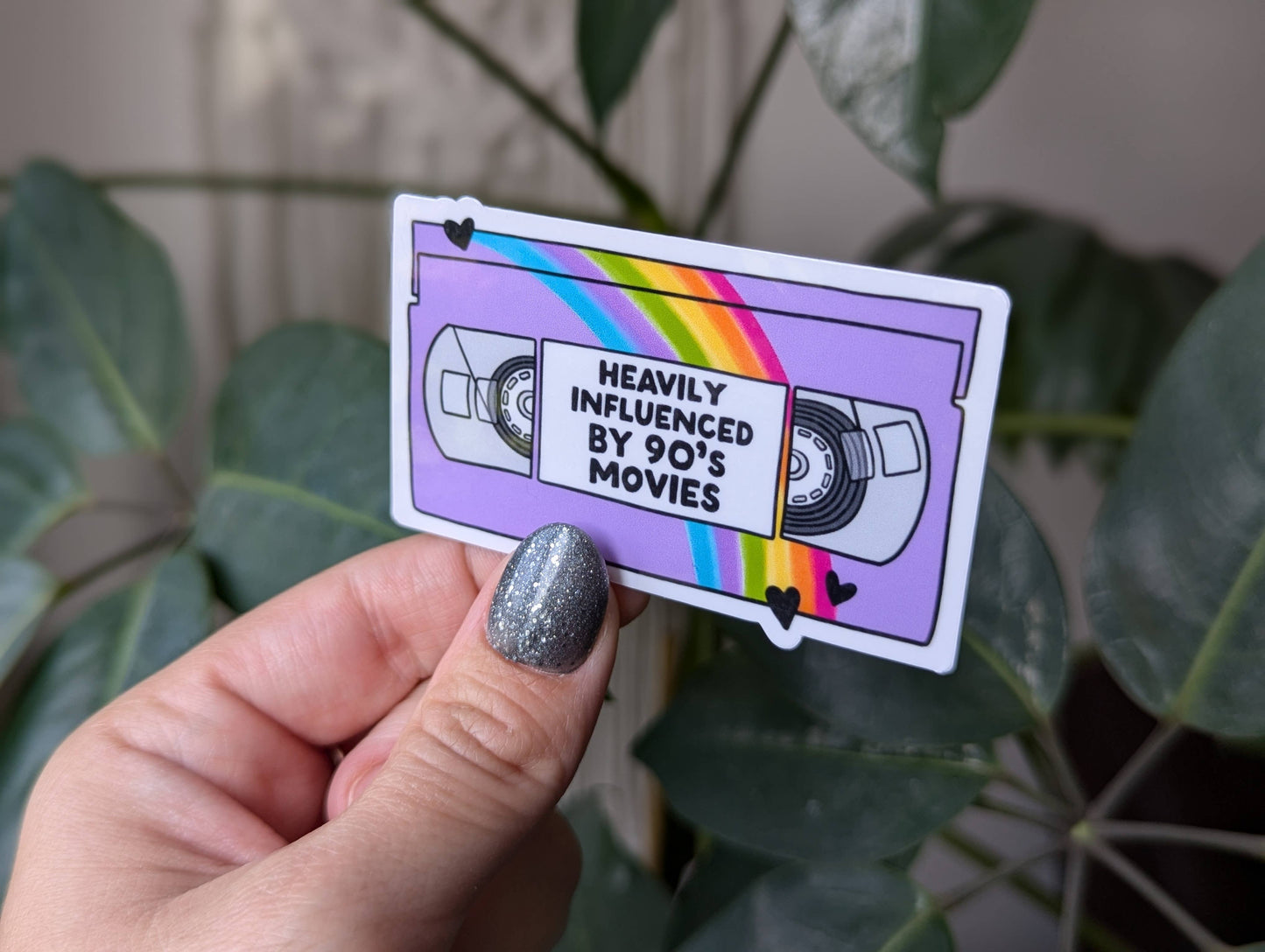 Heavily influenced by 90s movies sticker, nostalgia, y2k