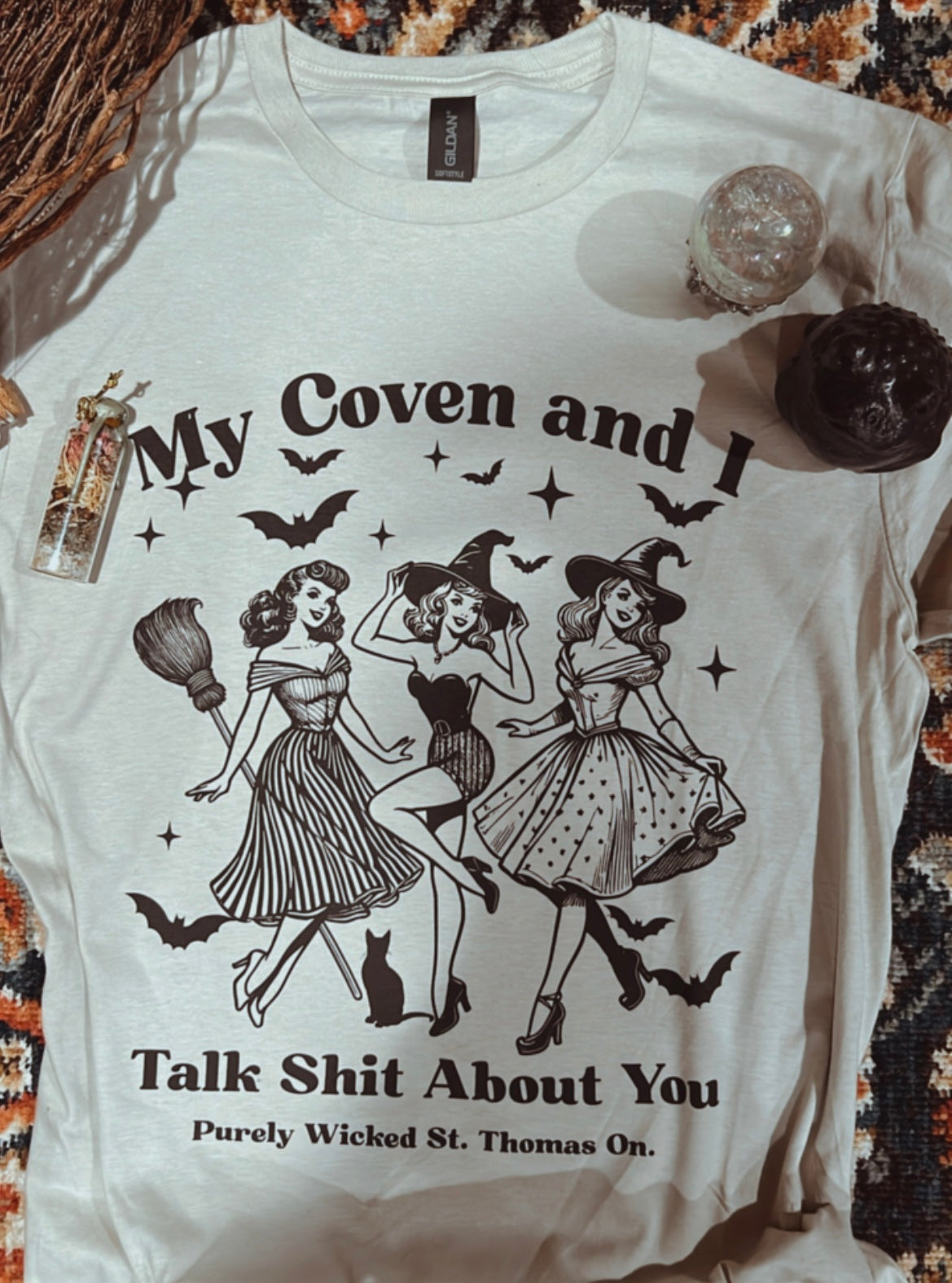 My Coven & I Talk Shit About You T-Shirt - Sand