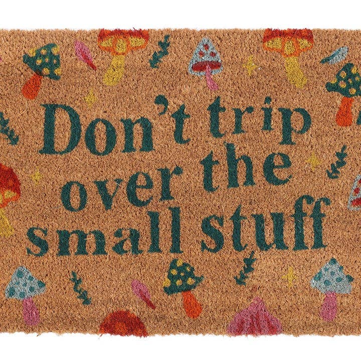 Natural Don't Trip Mushroom Doormat