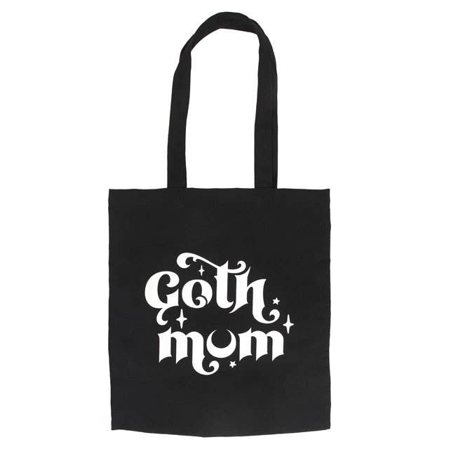 Black Goth Mum Polycotton Tote Bag