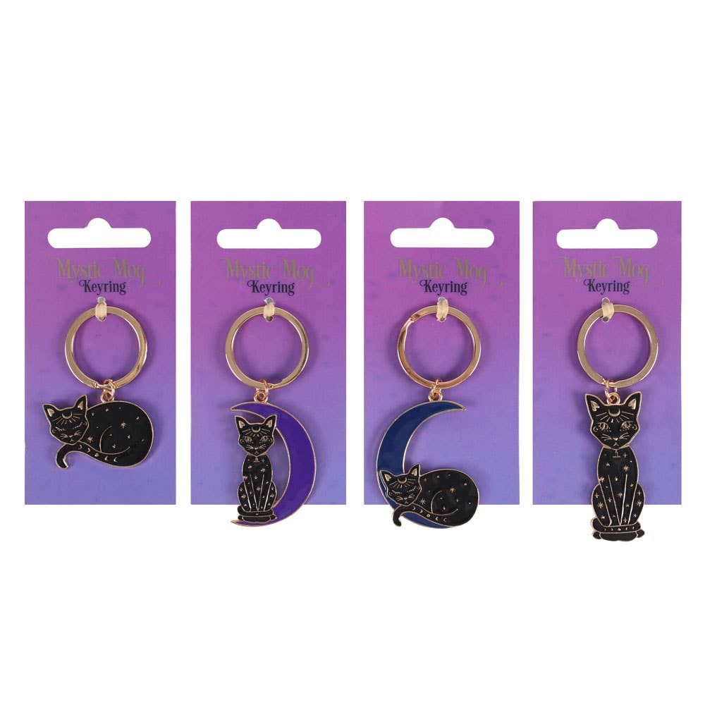 Mystic Mog Black Cat Keyrings