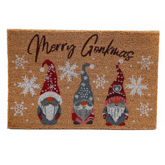 Merry Gonkmas Christmas Gnome Doormat