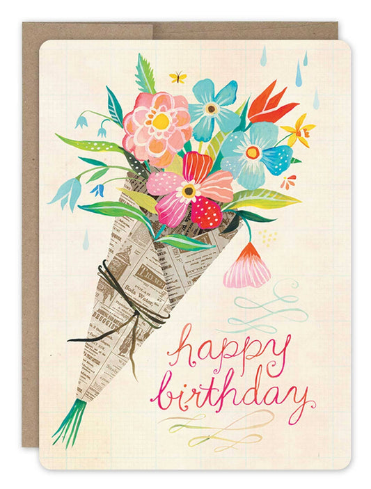 Bouquet Birthday Card