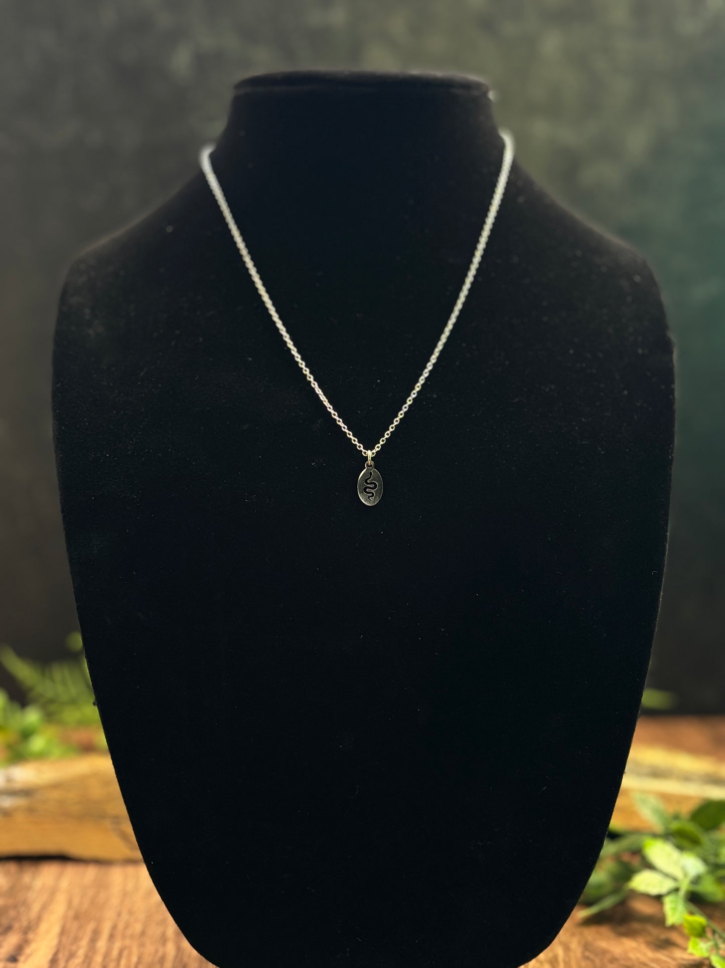 Dainty Silver Snake Necklace