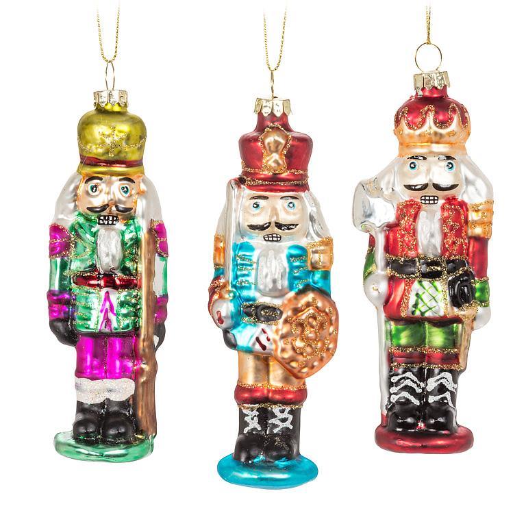 Glass Nutcracker Ornament (3 Styles)