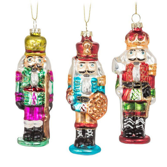 Glass Nutcracker Ornament (3 Styles)