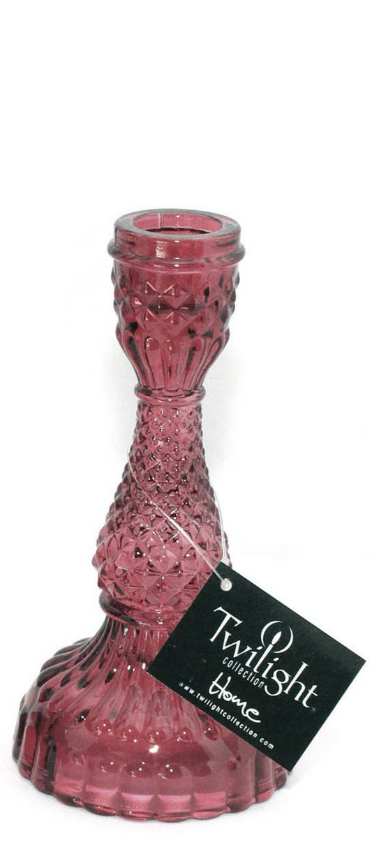 Medium Glass Taper Candle Holder - Bordeaux