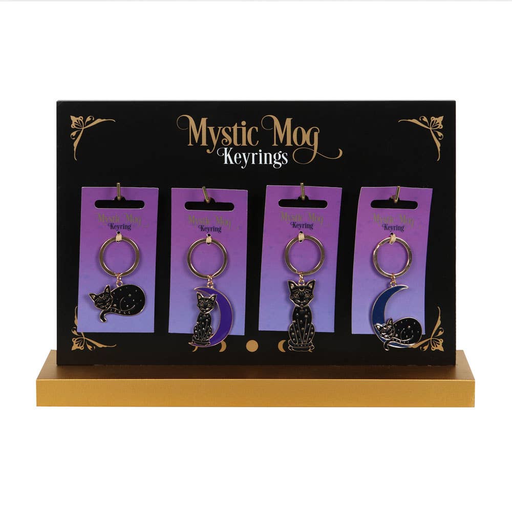 Mystic Mog Black Cat Keyrings