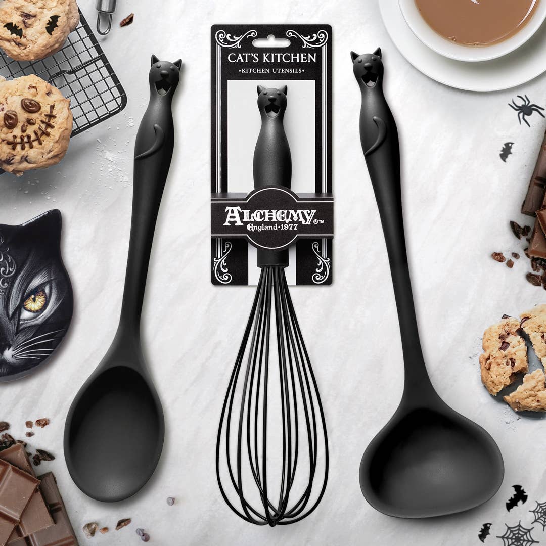 Alchemy Gothic Kitchen Utensil Black Cat's Whisk