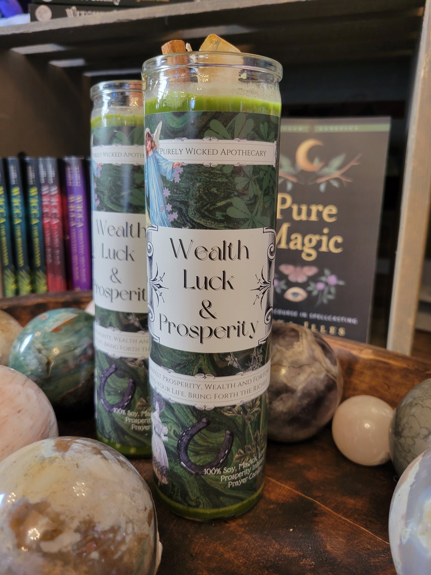 Pillar Prayer Candle - Wealth, Luck and Prosperity