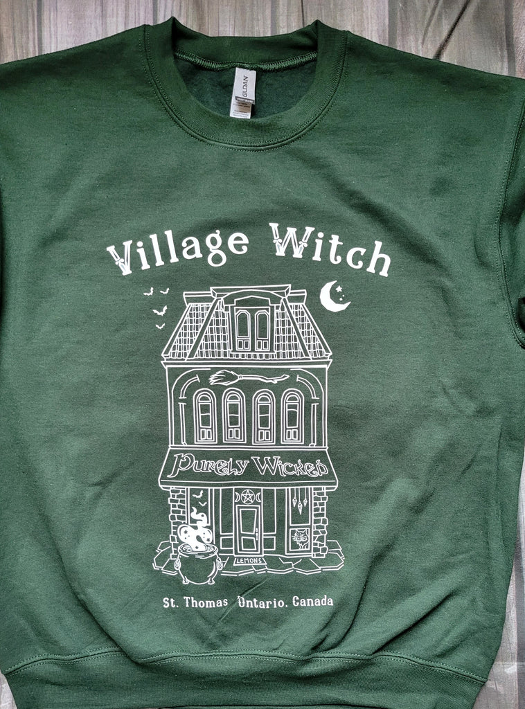 Village Witch Green Crewneck