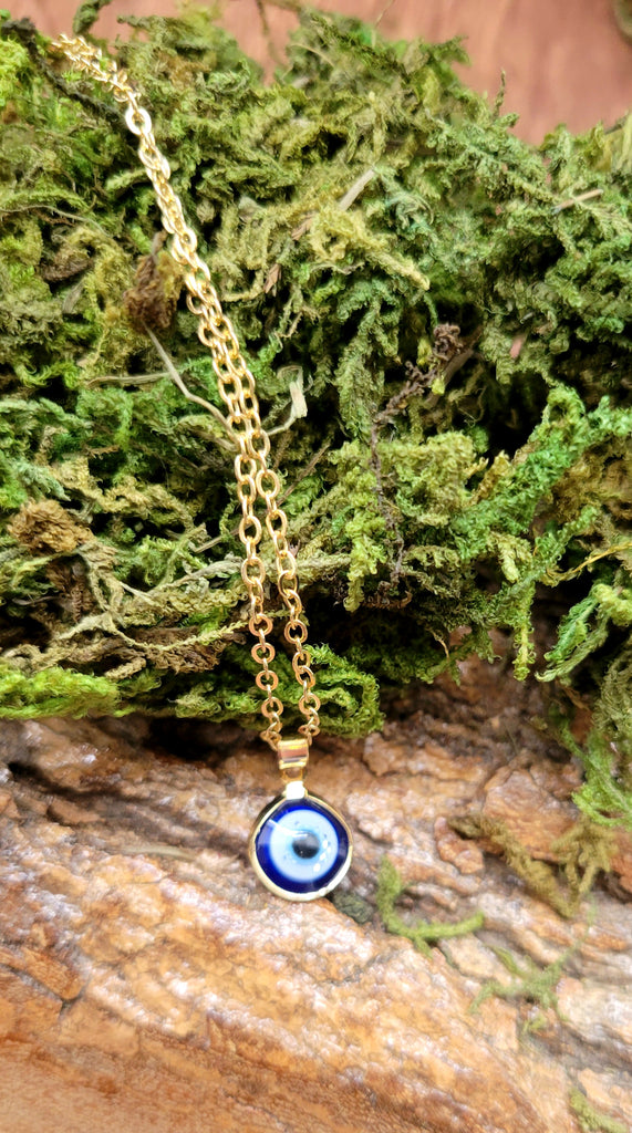 Evil Eye Charm Gold Necklace