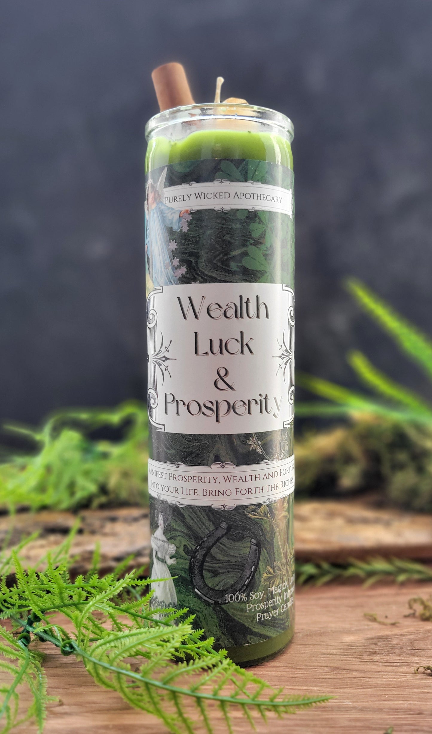 Pillar Prayer Candle - Wealth, Luck and Prosperity