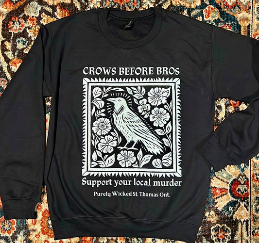 2025 Crows Before Bros - Black Crewneck