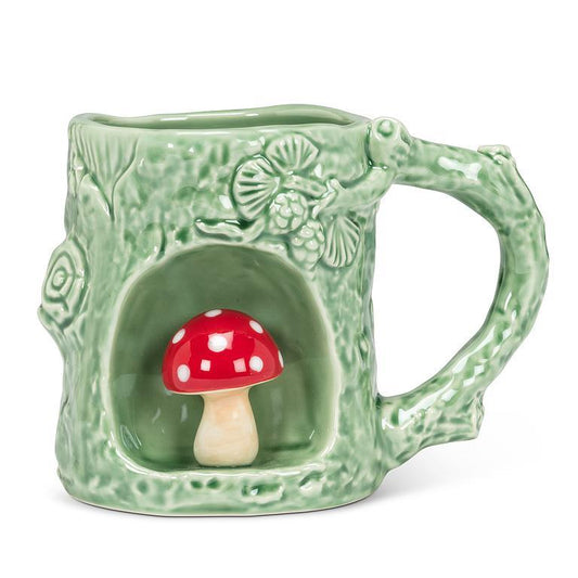 Tree Look Mug with Mushroom 11 oz