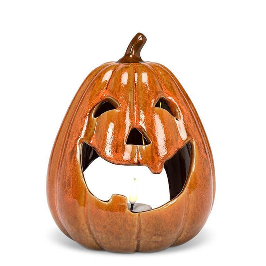 Tall Jack-O-Lantern Candle Holder 6"