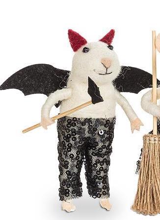 Mice Ornaments in Halloween Costumes - White & Black (Assorted)