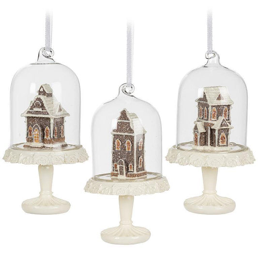 Gingerbread House Dome Ornament