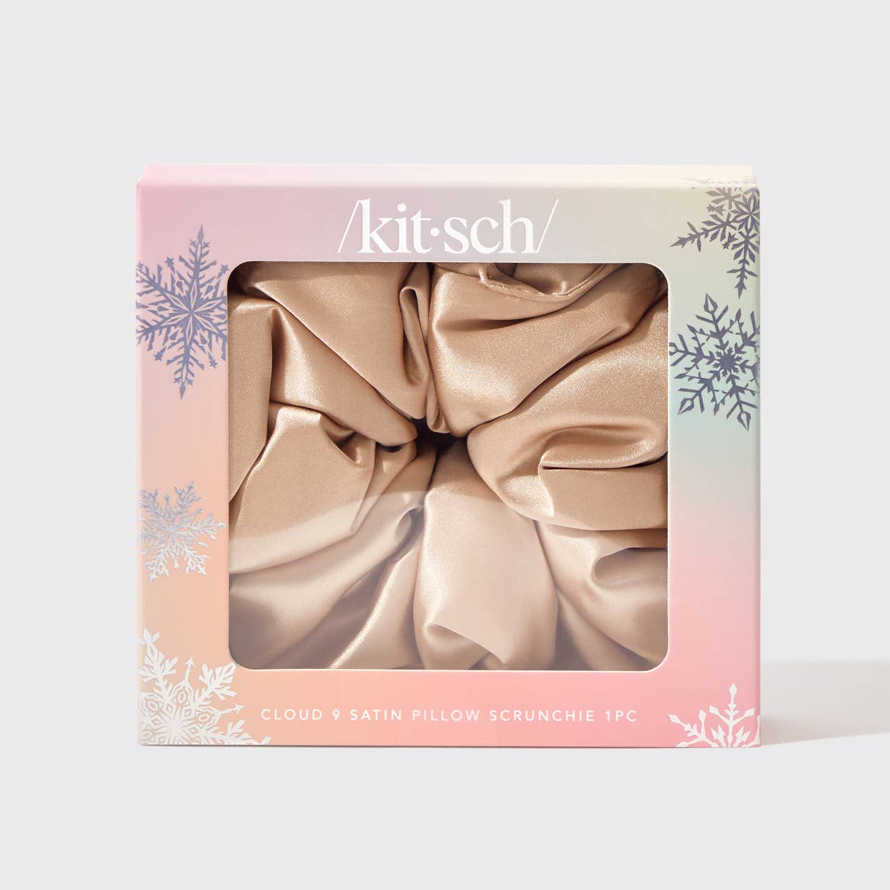 Holiday Satin Pillow Scrunchie - Champagne