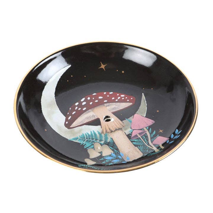 Forest Mushroom Ceramic Incense Holder Plate