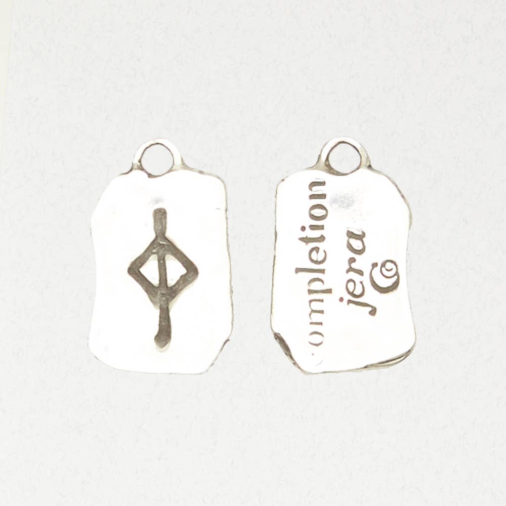Runestone Pewter Pendant Necklace - JERA - Completion