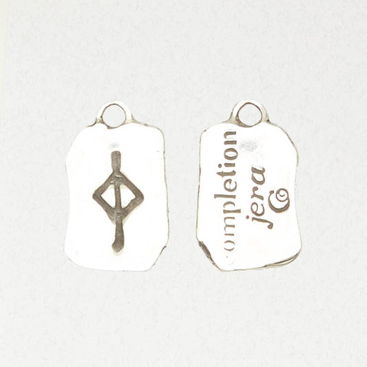 Runestone Pewter Pendant Necklace - JERA - Completion