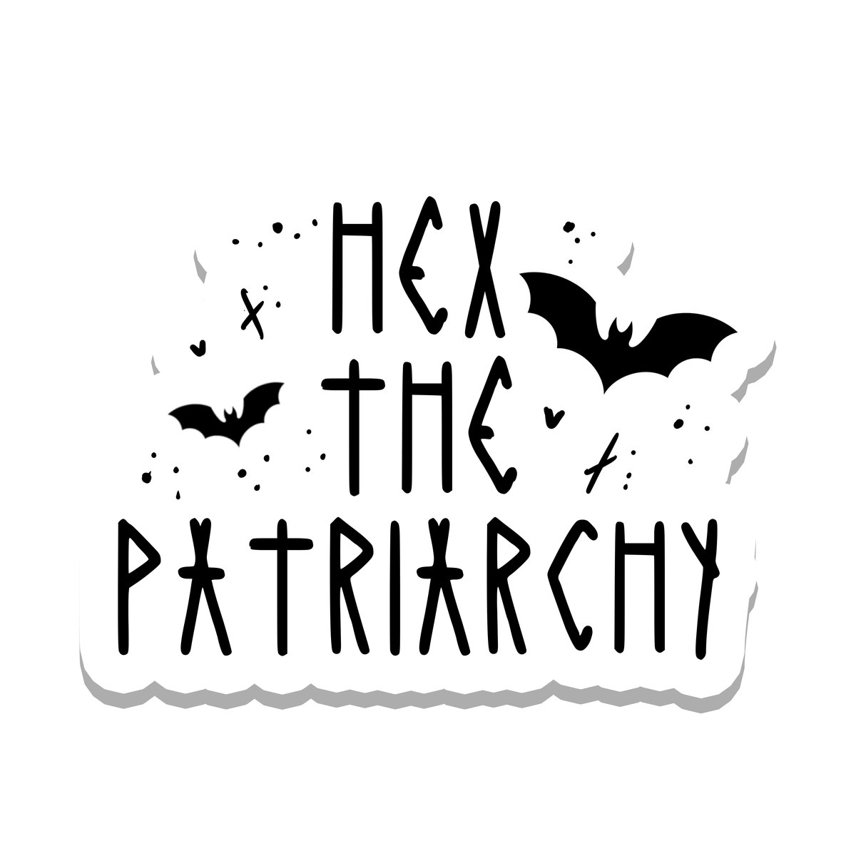 Hex the Patriarchy Feminist Vinyl Sticker 3.1"