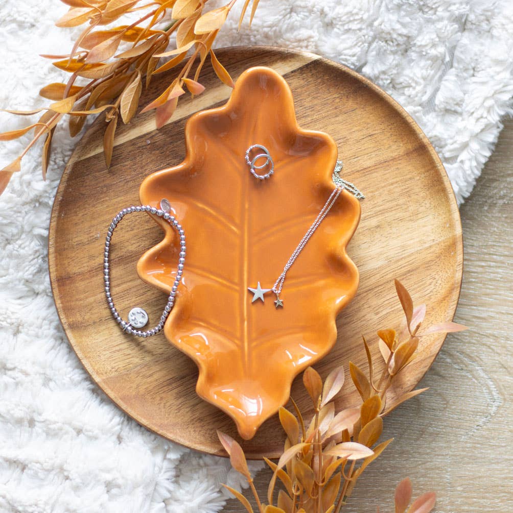 Fall and Autumn Leaf Trinket Dish