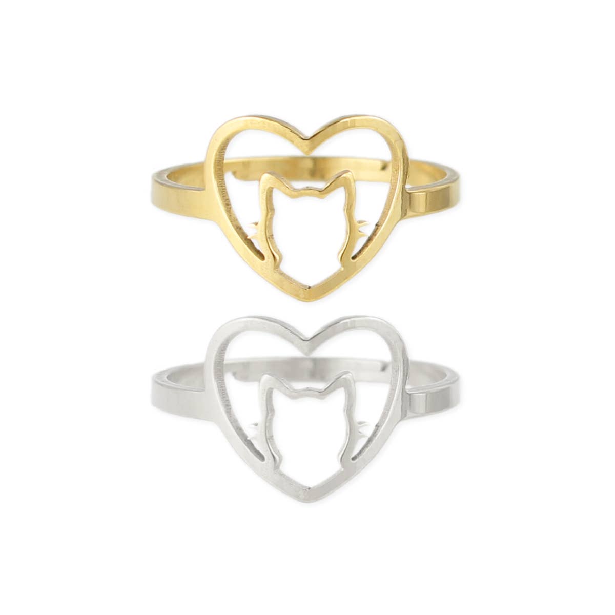 I Heart Cats Adjustable Ring - Assorted