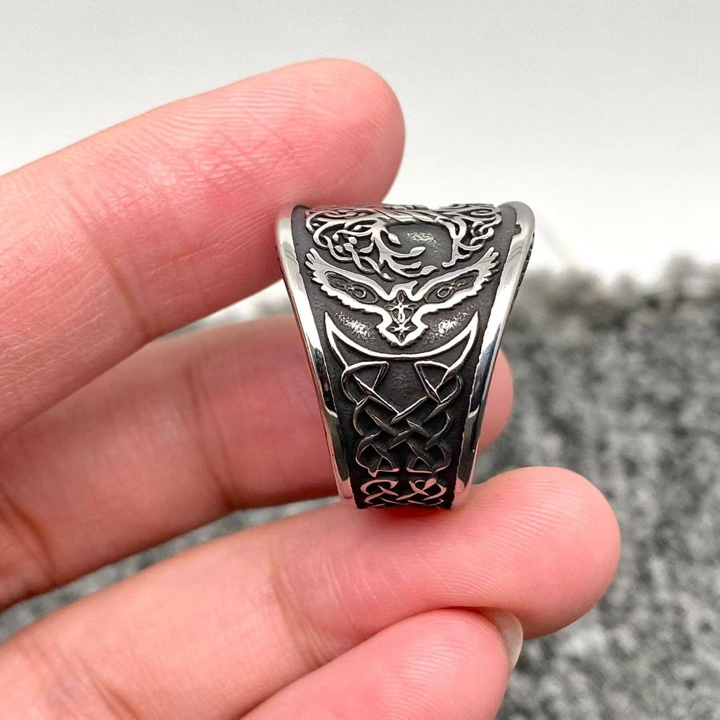 Viking Celtic Knot Tree of Life Stainless Steel Ring