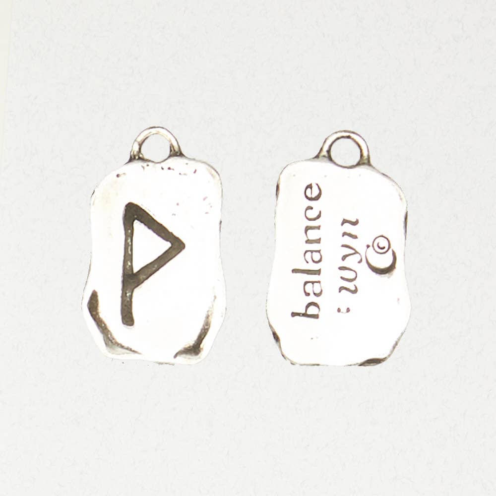 Runestone Pewter Pendant Necklace – WYN - Balance