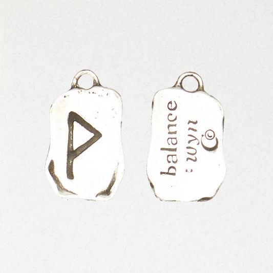 Runestone Pewter Pendant Necklace – WYN - Balance