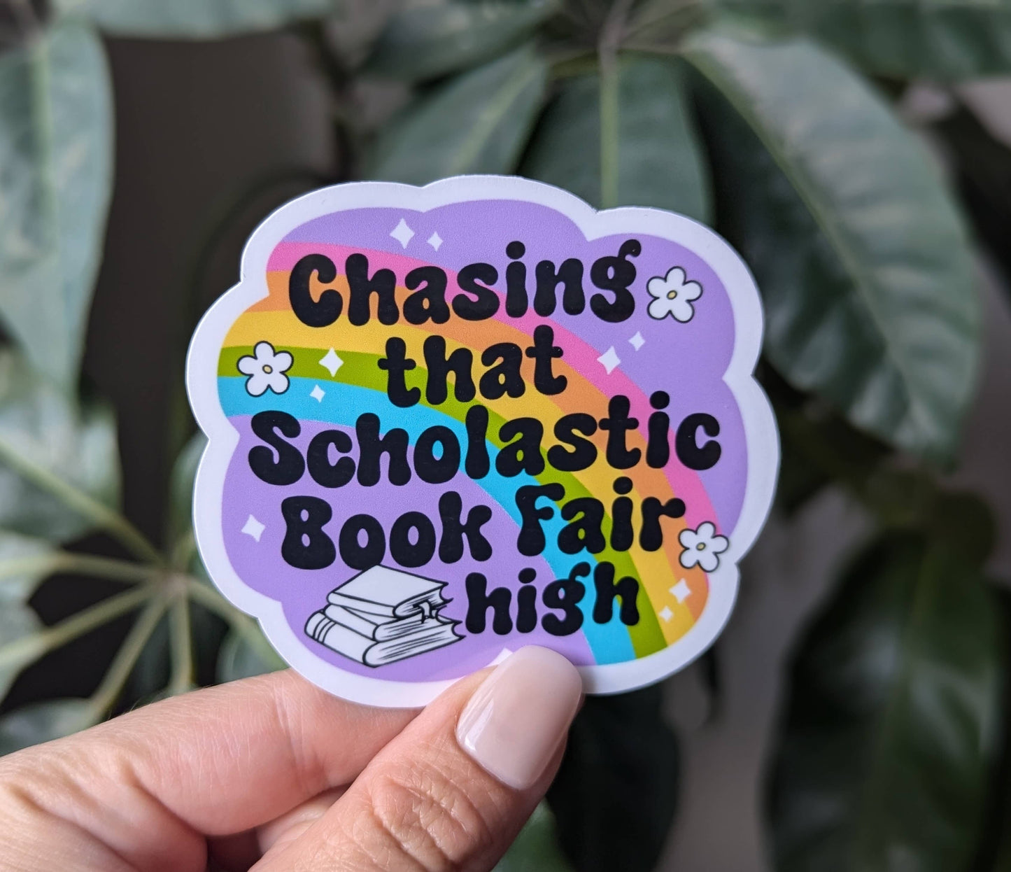 Chasing that scholastic book fair high, nostalgia sticker