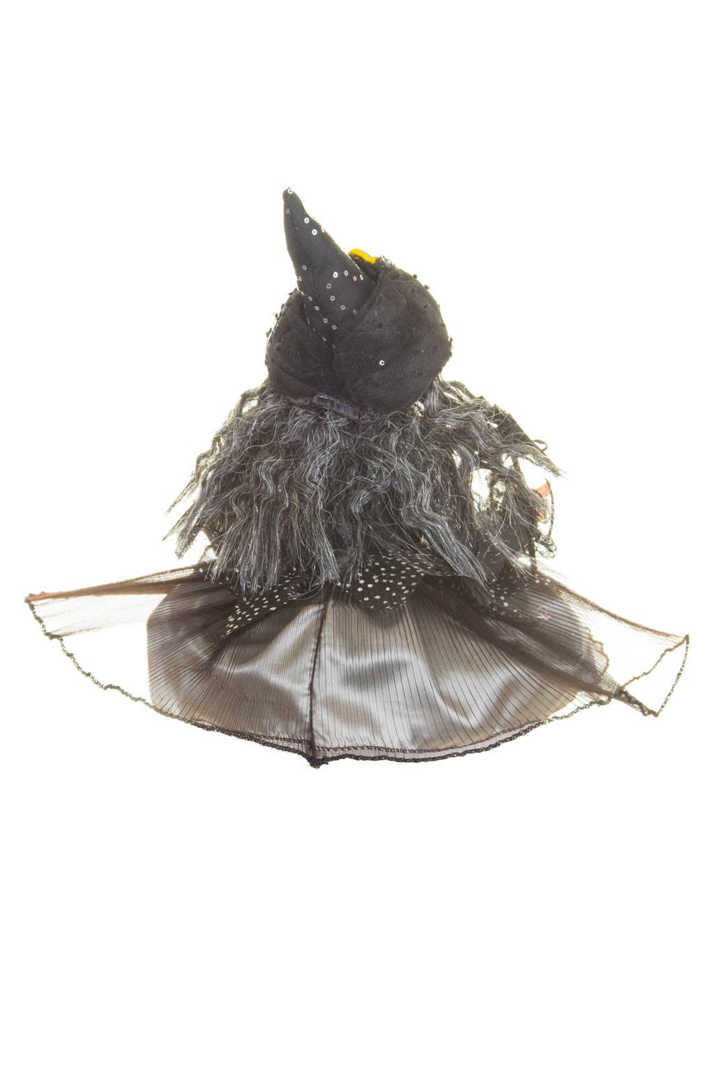 Black & Grey Silver Smiling Witch with Masquerade Mask