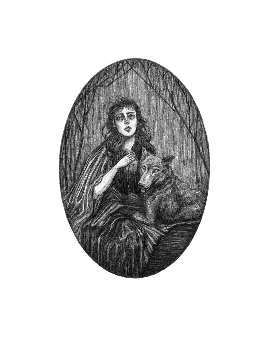 The Company of Wolves - Fine Art Print - Wolf - Forest: 8x10"