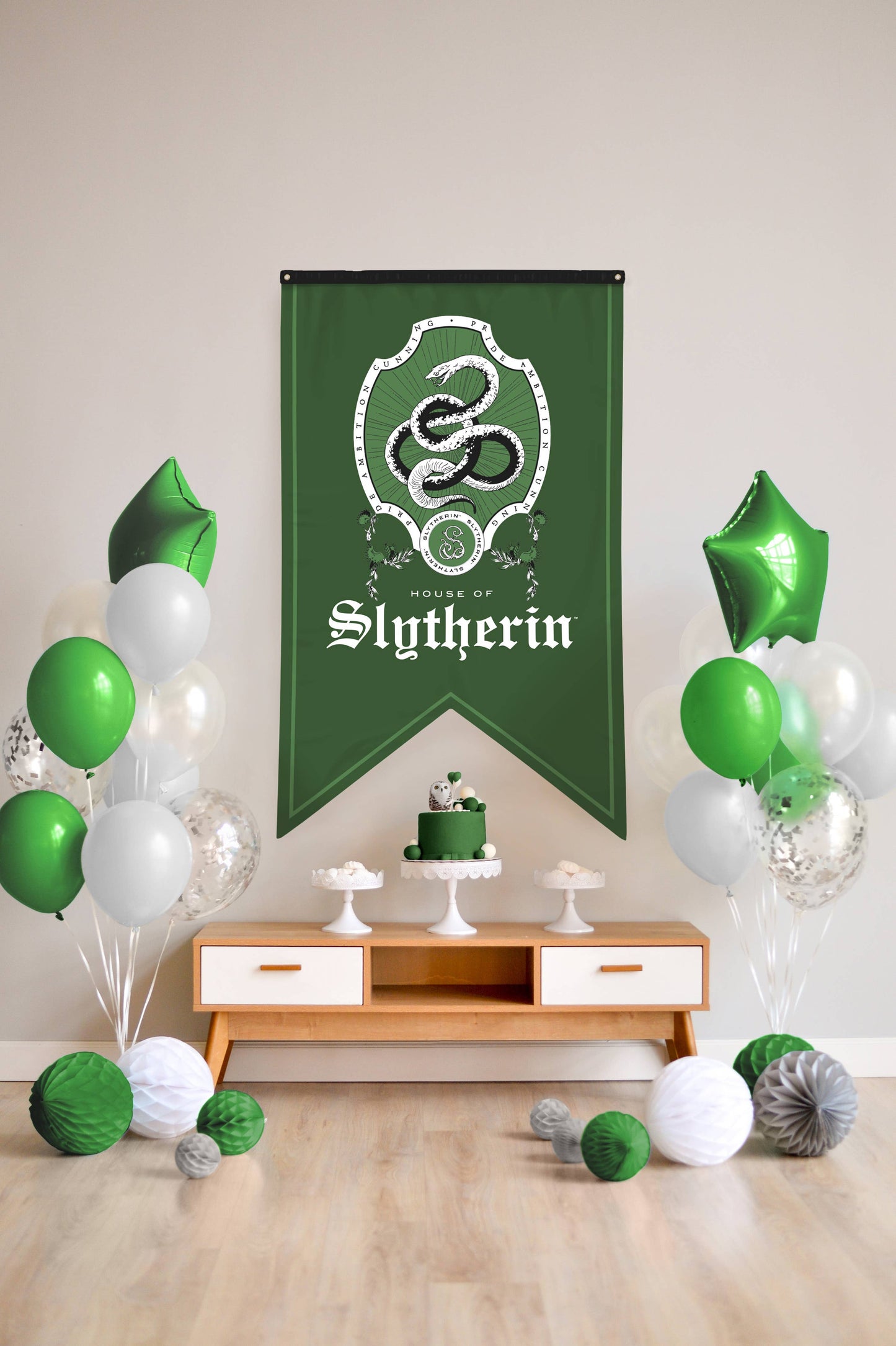 Harry Potter Slytherin Crest Banner Flag (30'' x 50'')