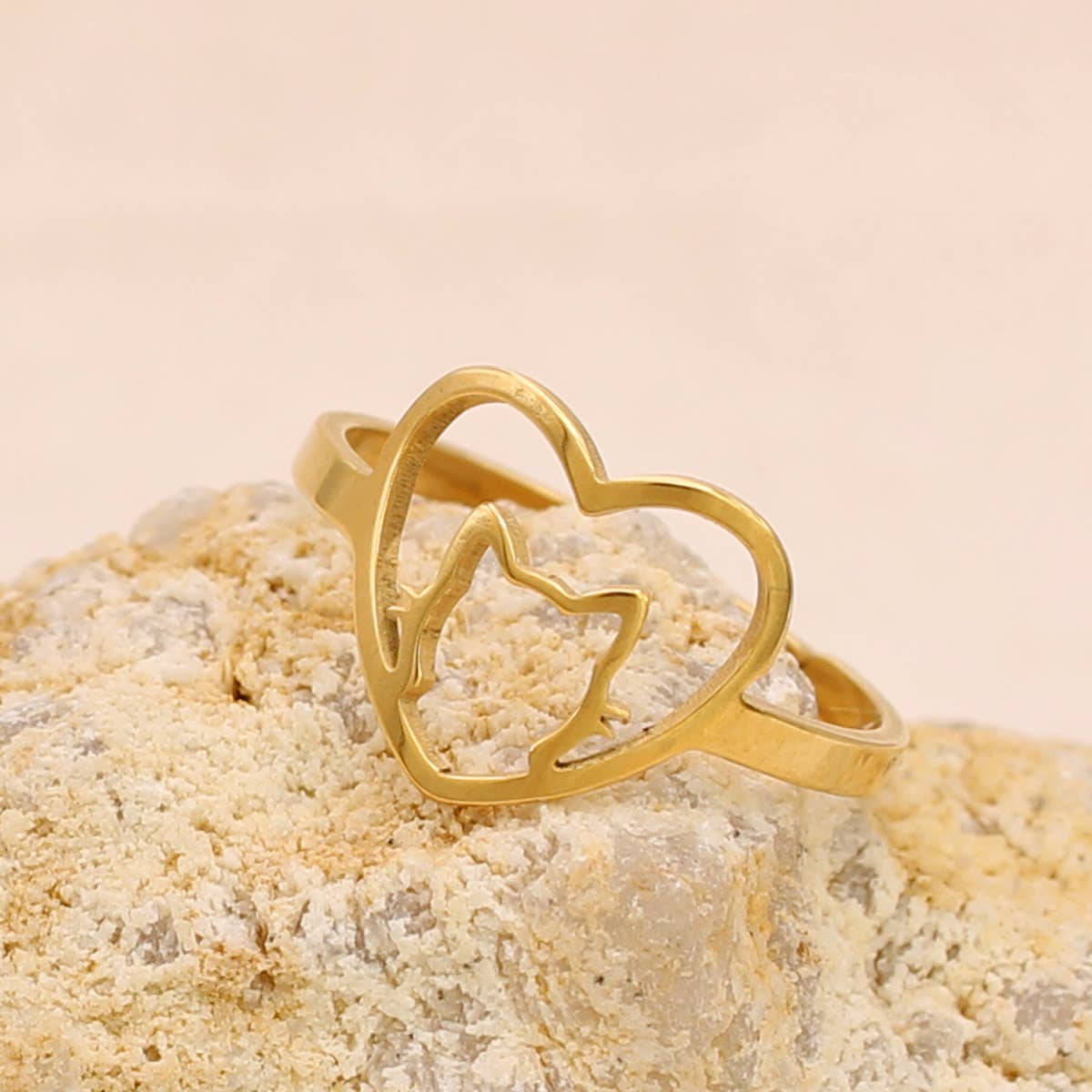 I Heart Cats Adjustable Ring - Assorted