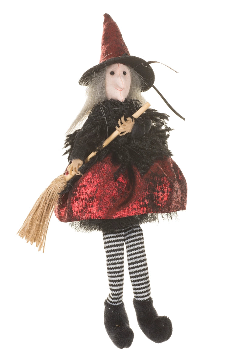 Black and Red Witch Ornament