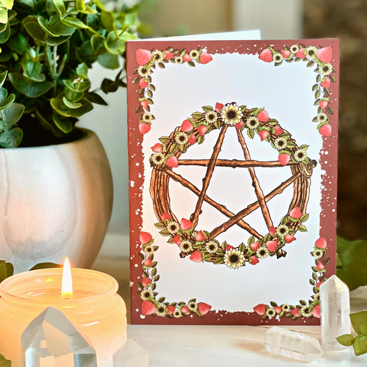 Witchy Pentagram Blank Card