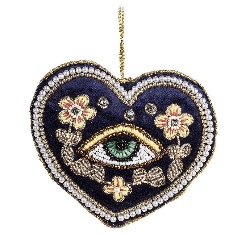Sacred Eye Heart Bead Ornament