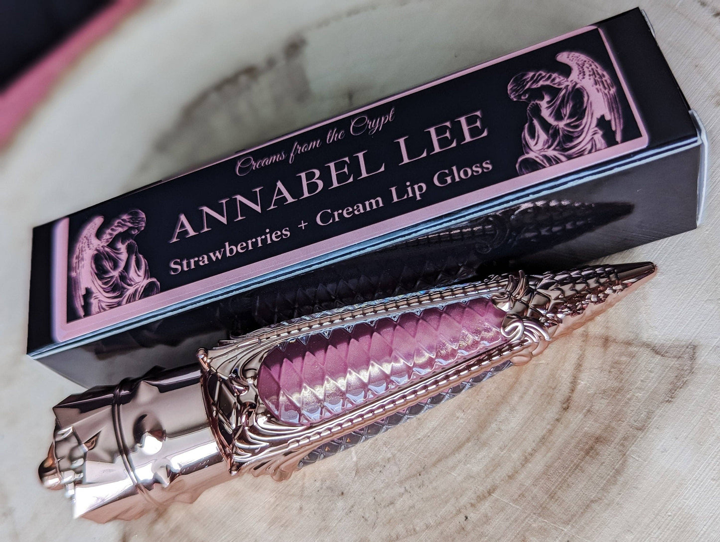 ANNABEL LEE - Baby Pink Strawberries and Cream Lip Gloss