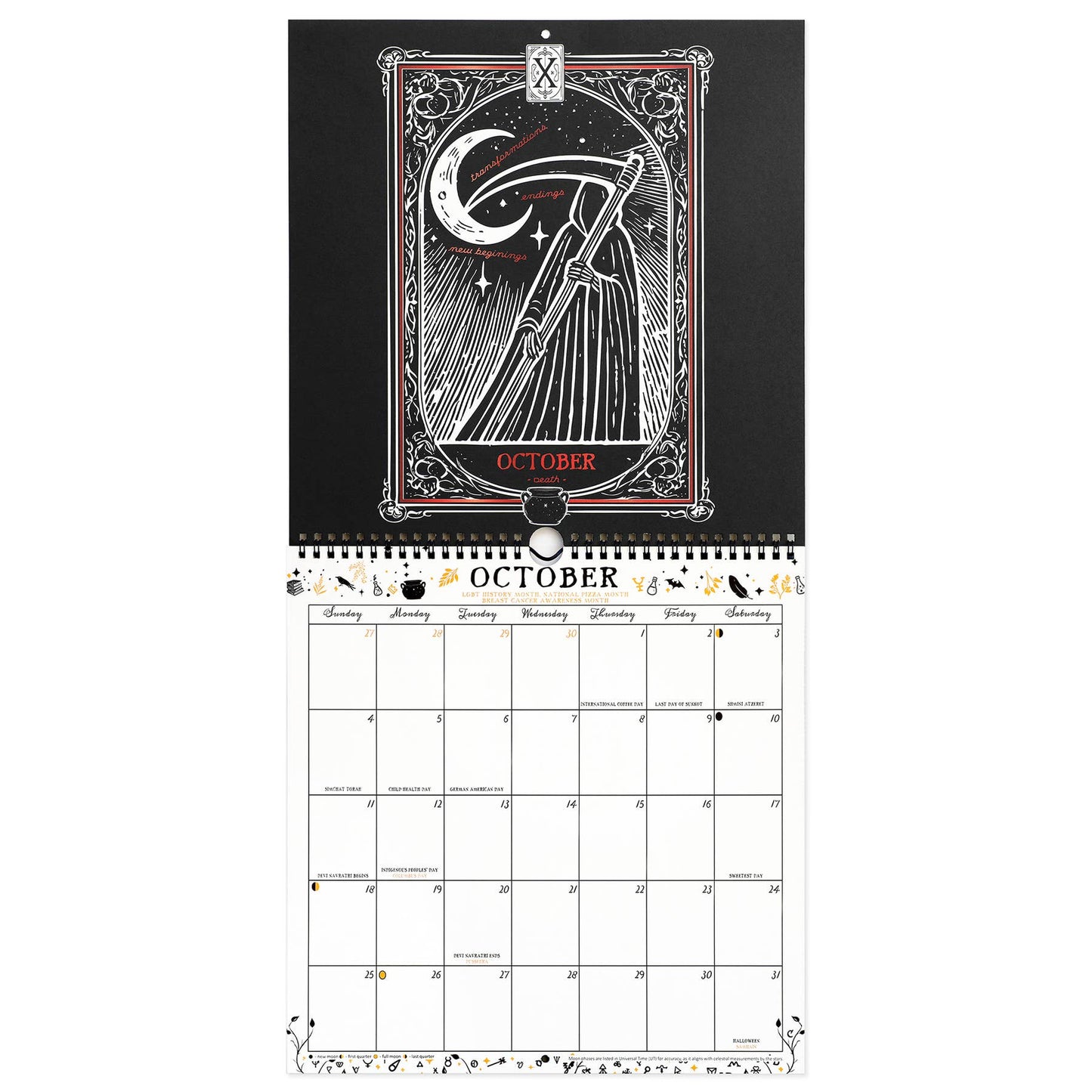 Waiting for the Night 2026 Spiral Wall Calendar