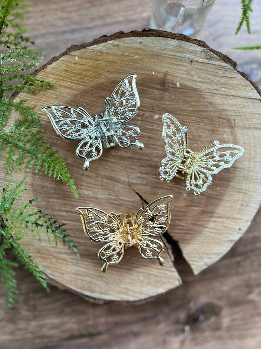 Metal Butterfly Hair Clips