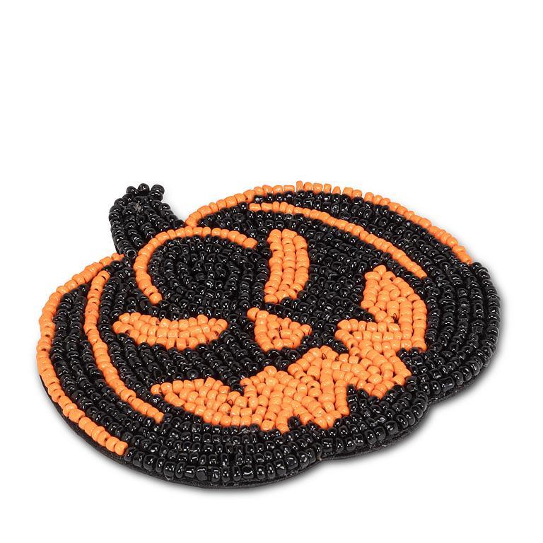 Scary Pumpkin Bead Coaster