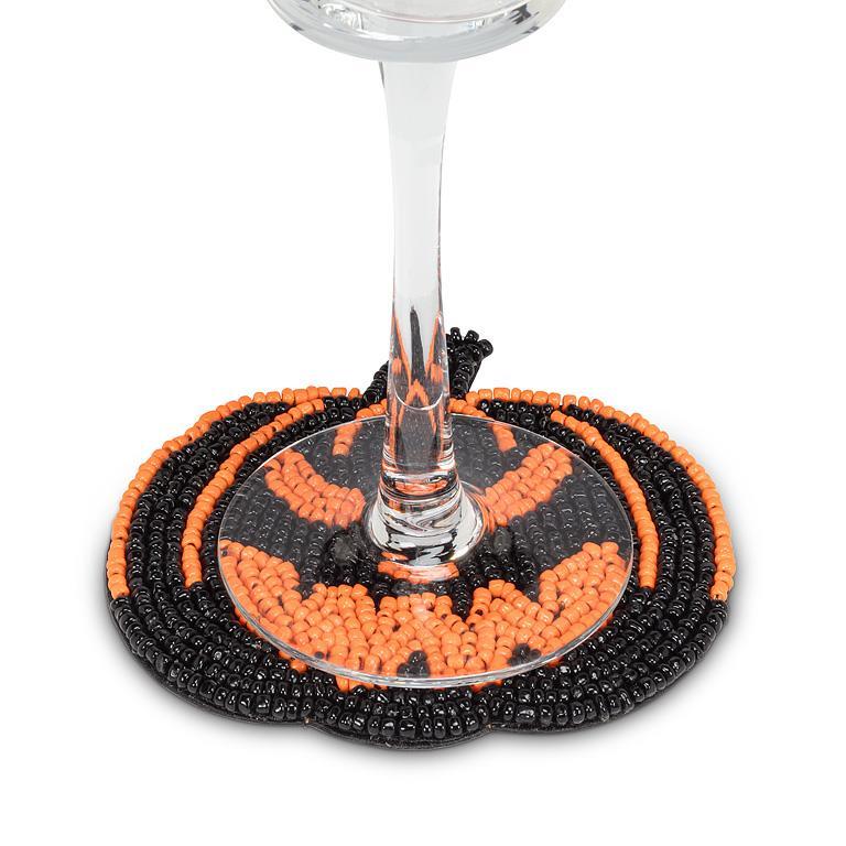 Scary Pumpkin Bead Coaster