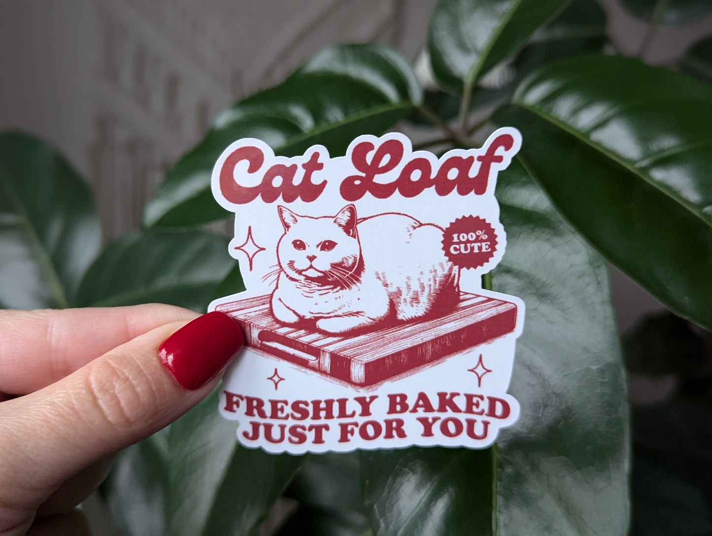 Cat loaf, funny cat vinyl stickers, pet animal merch