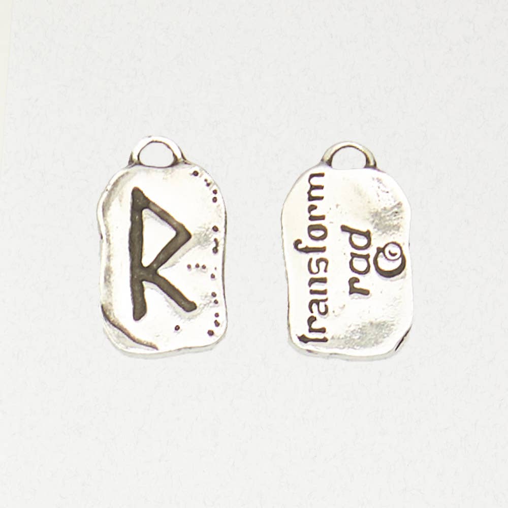 Runestone Pewter Pendant Necklace - RAD - Transform